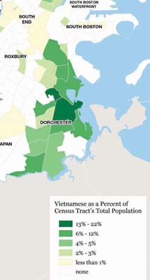 Vietnamese population map